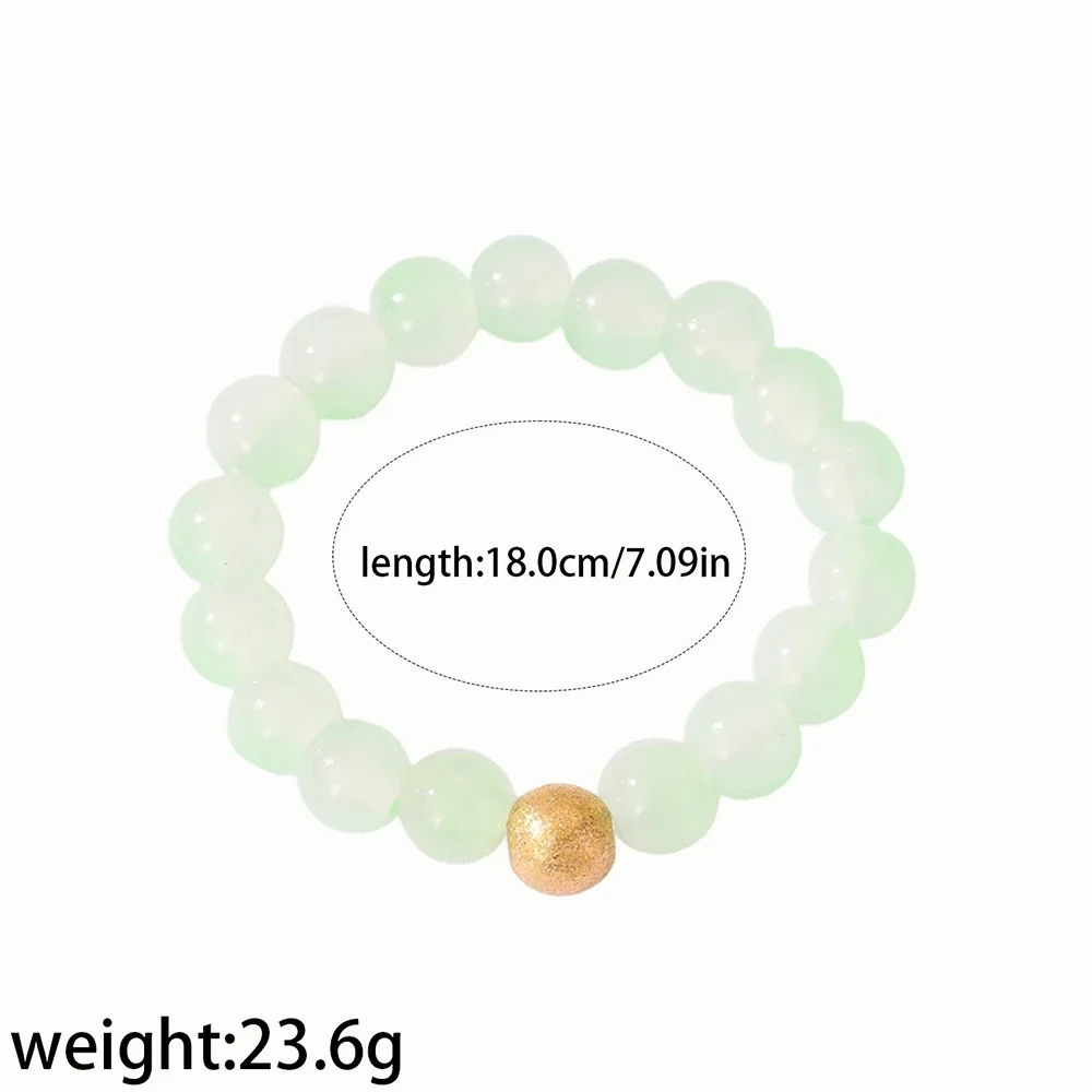 Produktfoto: Perlenarmband mit rundem Scheibenanhänger, goldfarben, Edelstahl 316