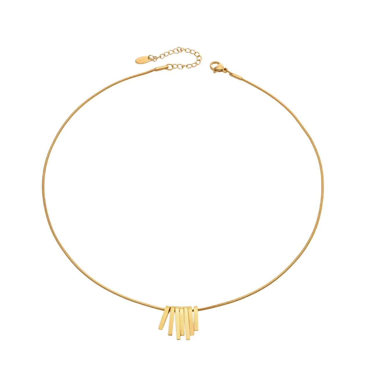 Radiant 18K Gold-Plated Snake Chain Fringe Necklace