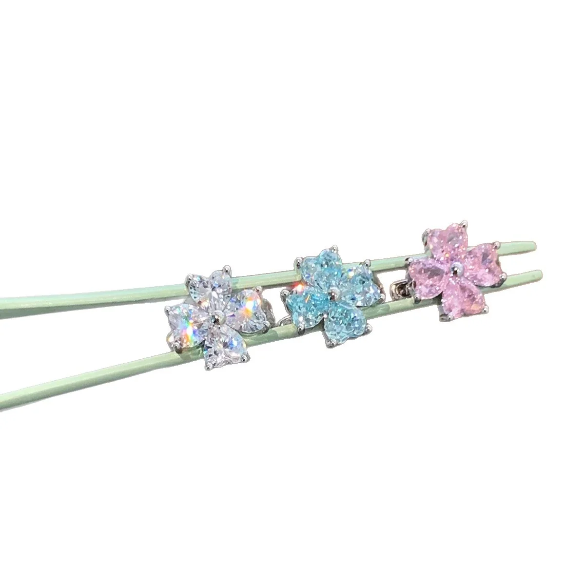 Petite 316 Stainless Steel Clover CZ Ear Cuff