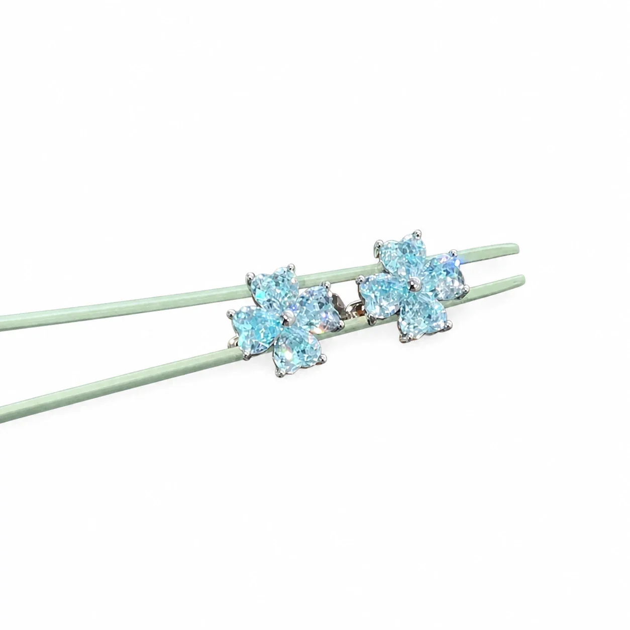 Petite 316 Stainless Steel Clover CZ Ear Cuff