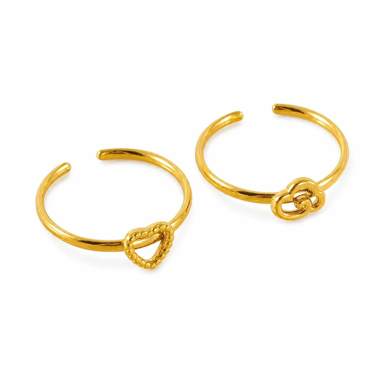 Paw Crown Heart 18K Gold-Plated 316 Stainless Steel Ring