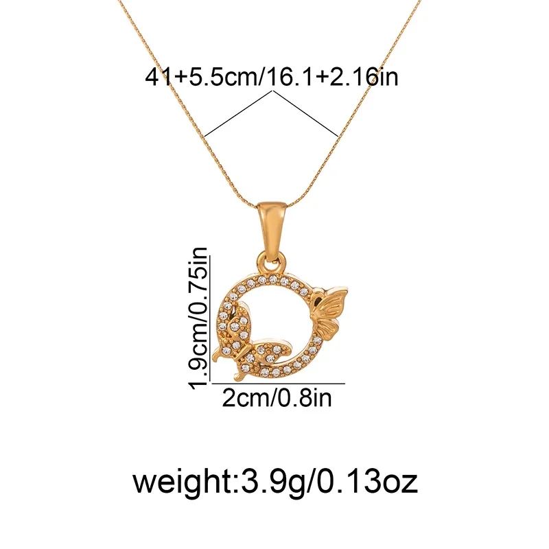 Dainty Gold-Tone S-Chain CZ Motif Pendant Necklace