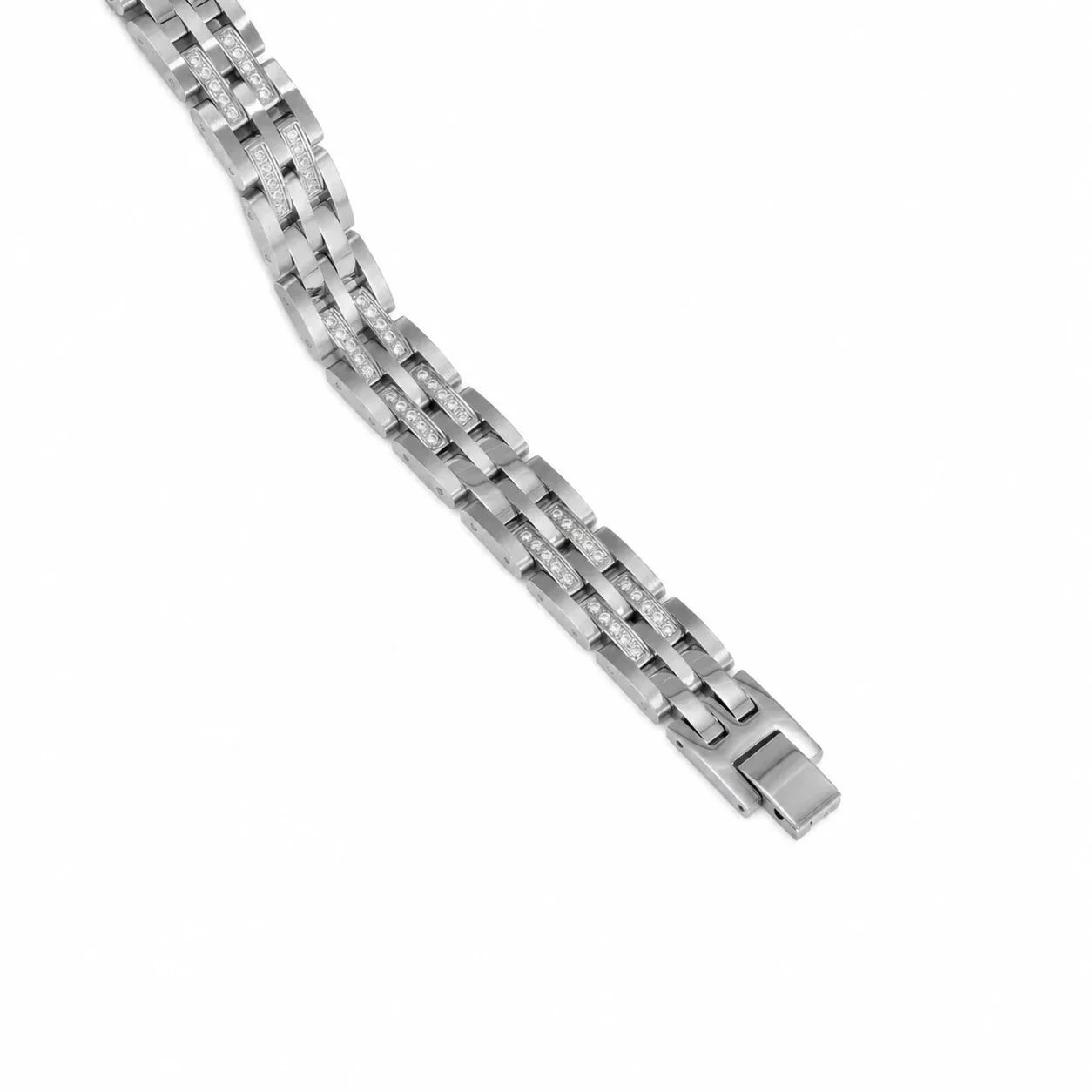 Polished 316 Stainless Steel Double-Row Chain Bracelet