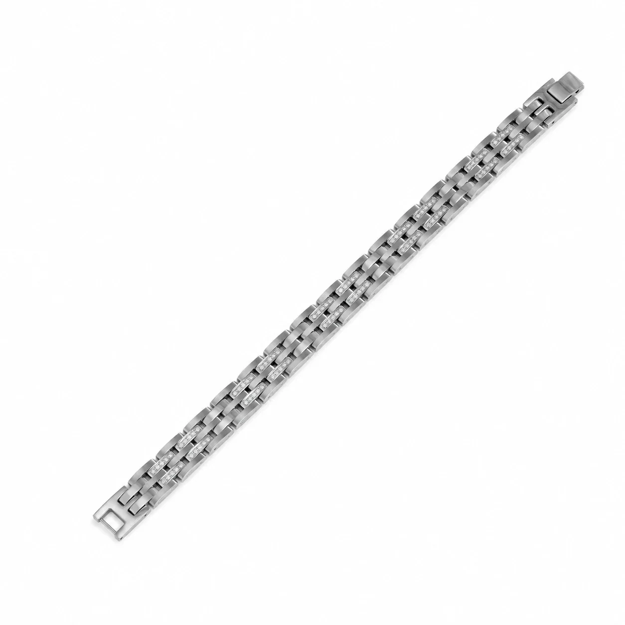 Polished 316 Stainless Steel Double-Row Chain Bracelet