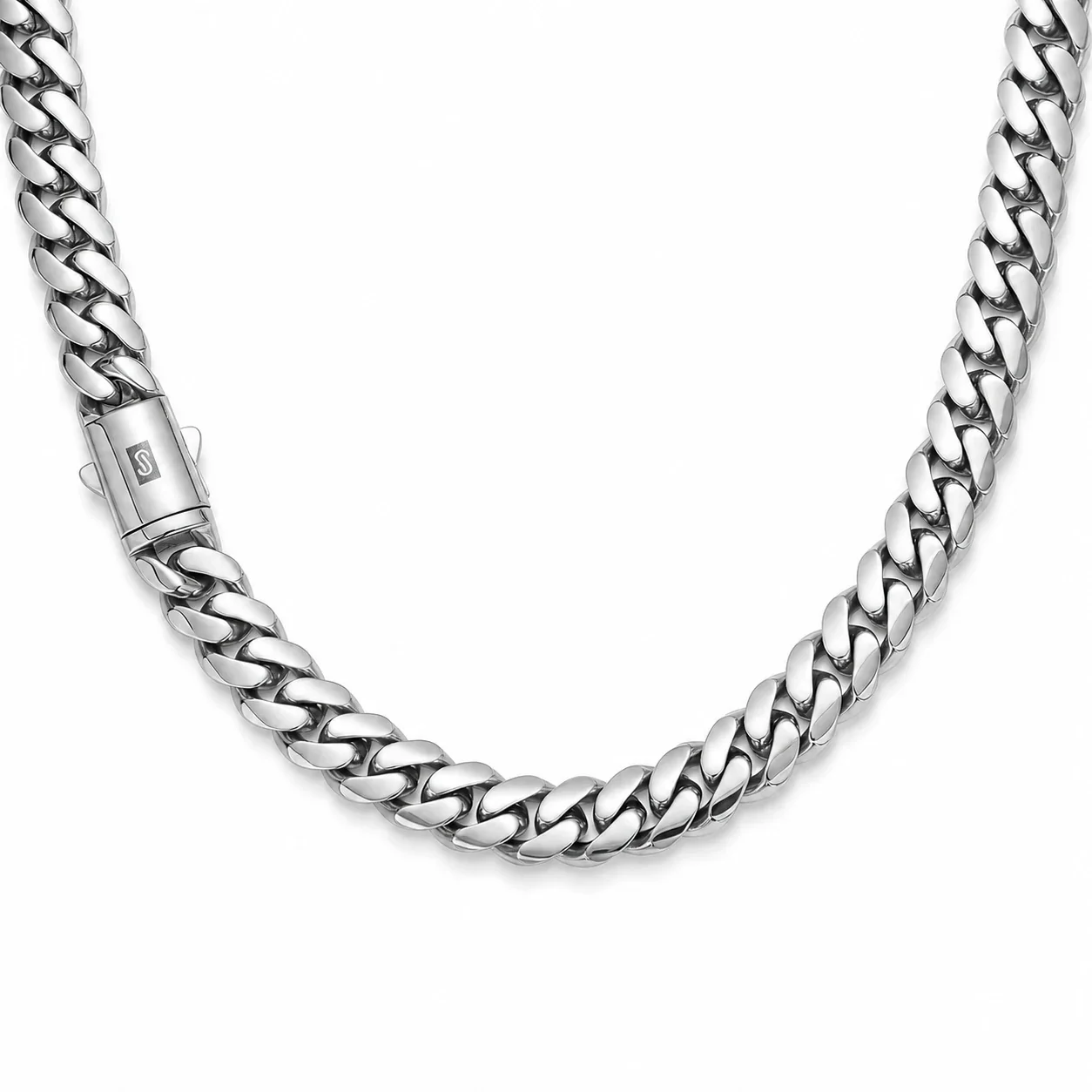 Bold Gold-Plated Stainless Steel Cuban Link Chain Bracelet
