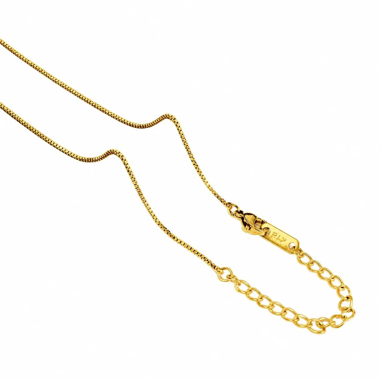 Foto del producto: Collar de Cadena con Seis Estilos de Eslabones de Acero Inoxidable Chapado en Oro de 18K