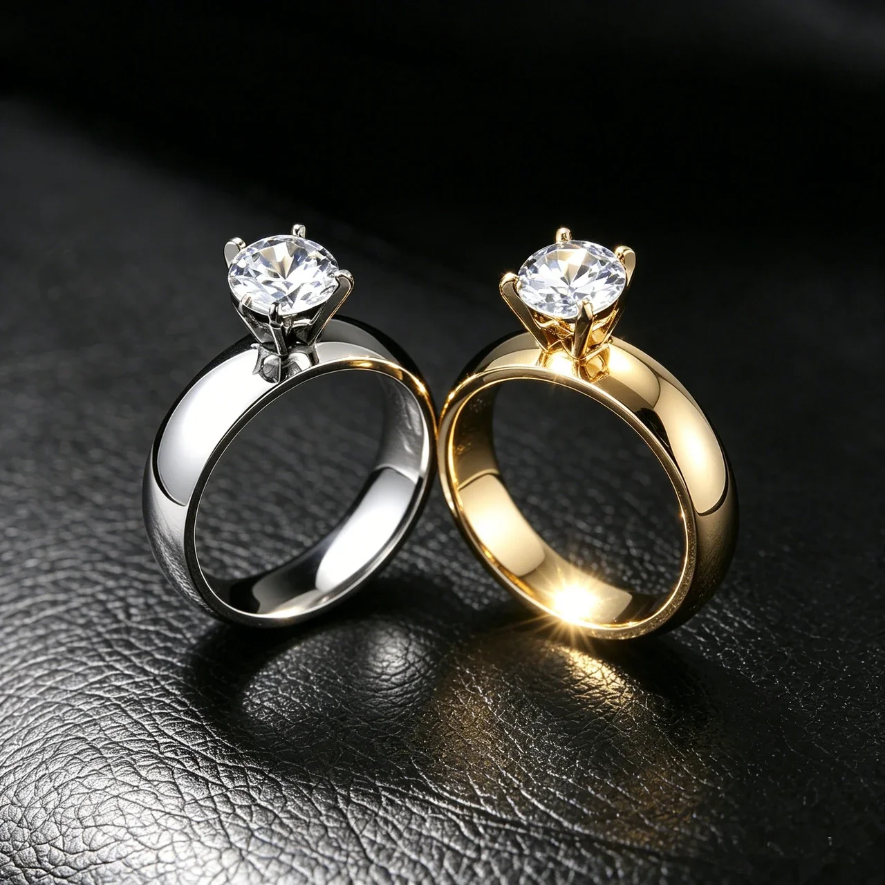 Foto del producto: Anillo solitario, banda lisa de 6 mm, acero inoxidable