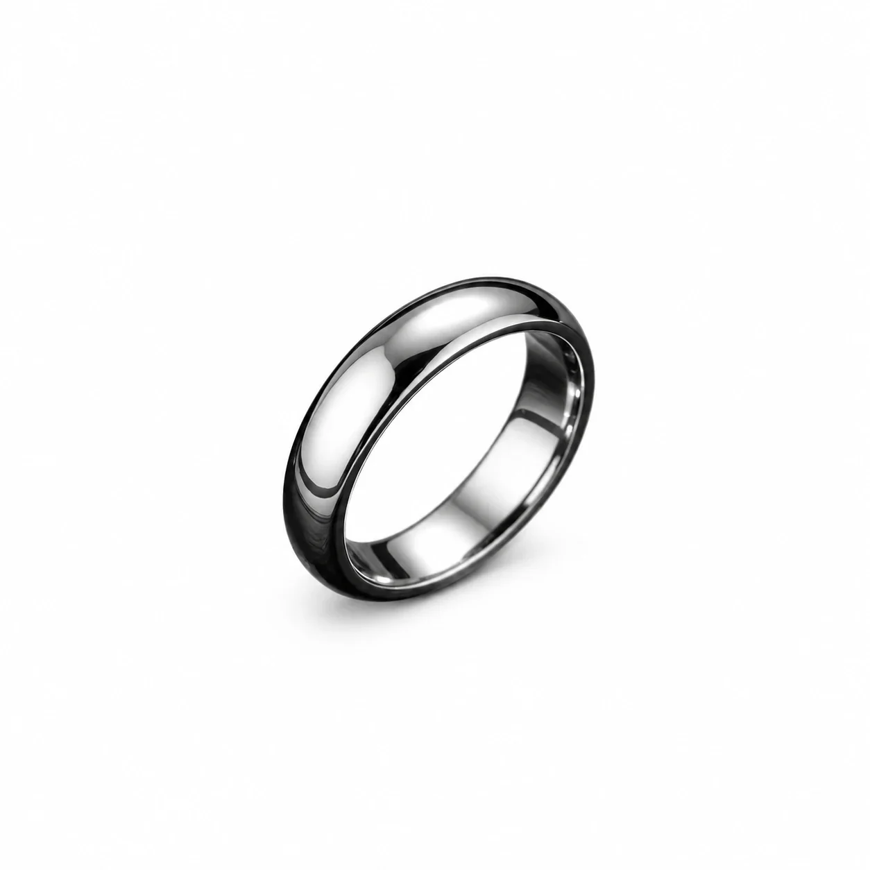 Foto del producto: Anillo solitario, banda lisa de 6 mm, acero inoxidable