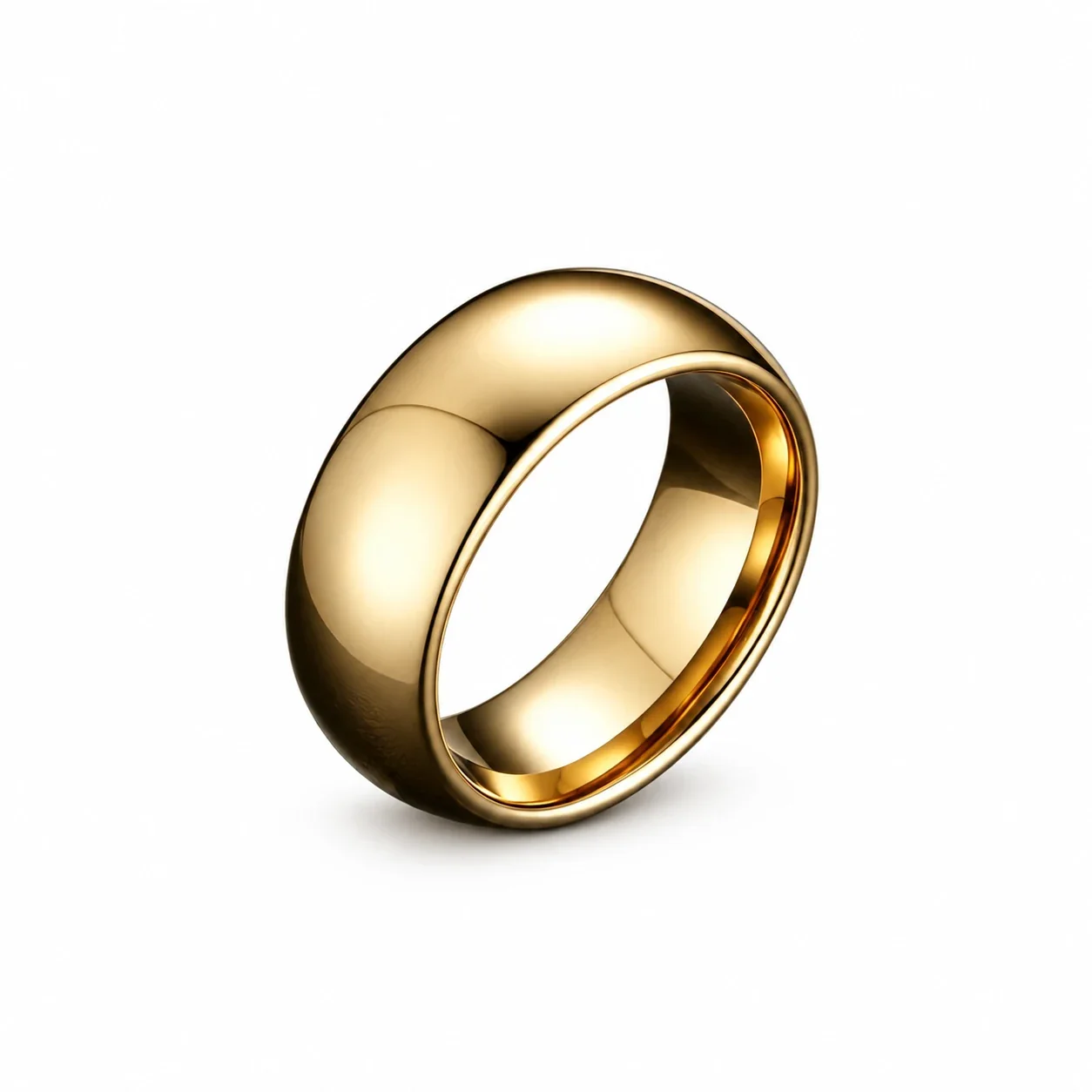 Foto del producto: Anillo solitario, banda lisa de 6 mm, acero inoxidable