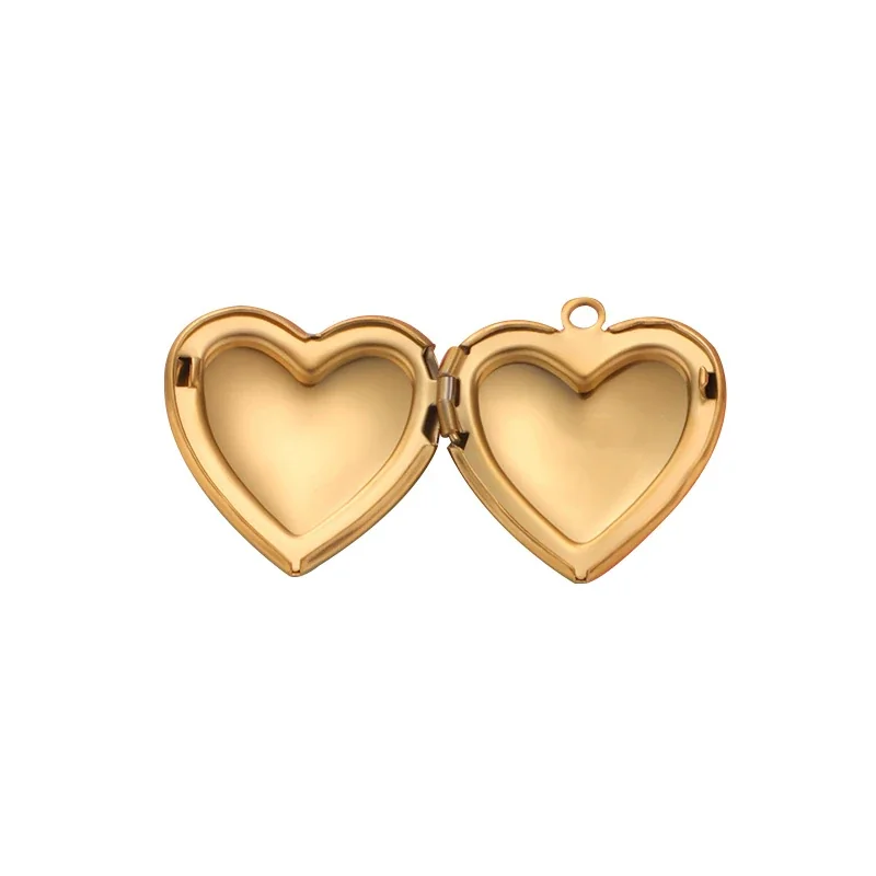 Polished 316 Stainless Steel Heart Locket Pendant