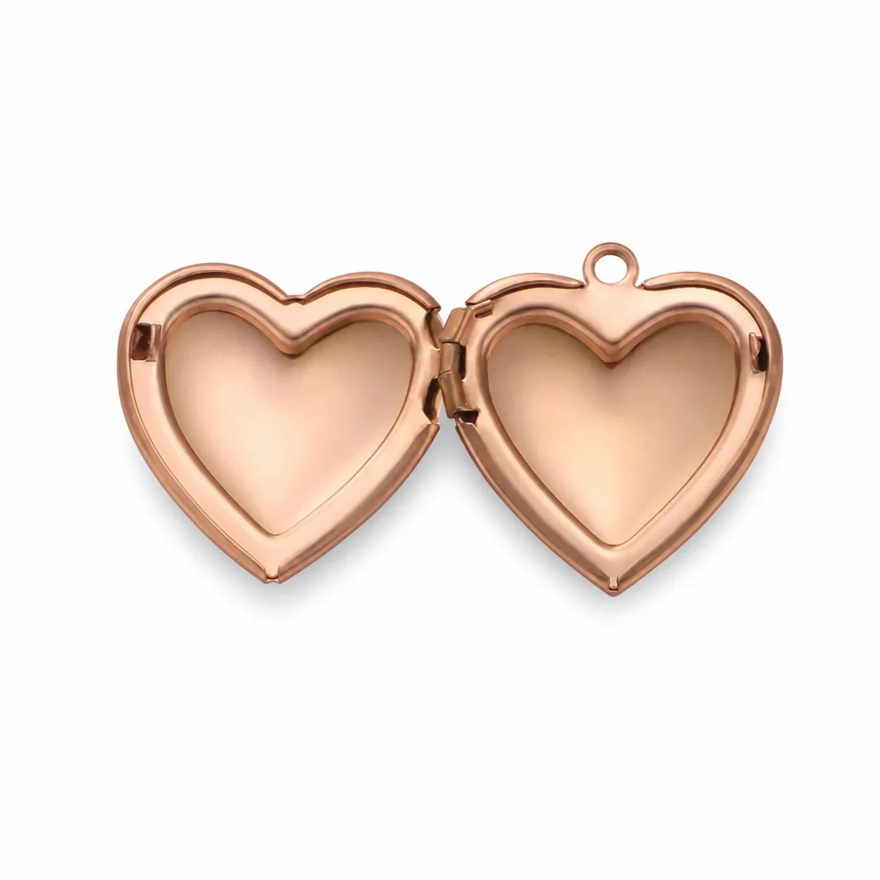 Polished 316 Stainless Steel Heart Locket Pendant
