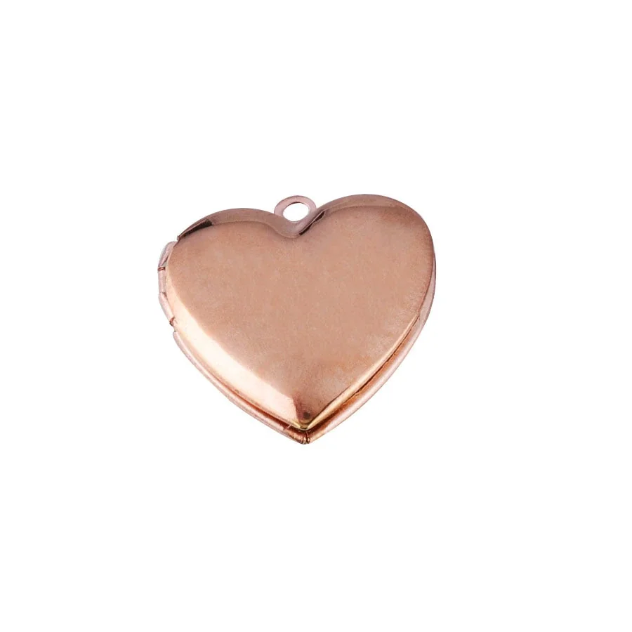 Polished 316 Stainless Steel Heart Locket Pendant