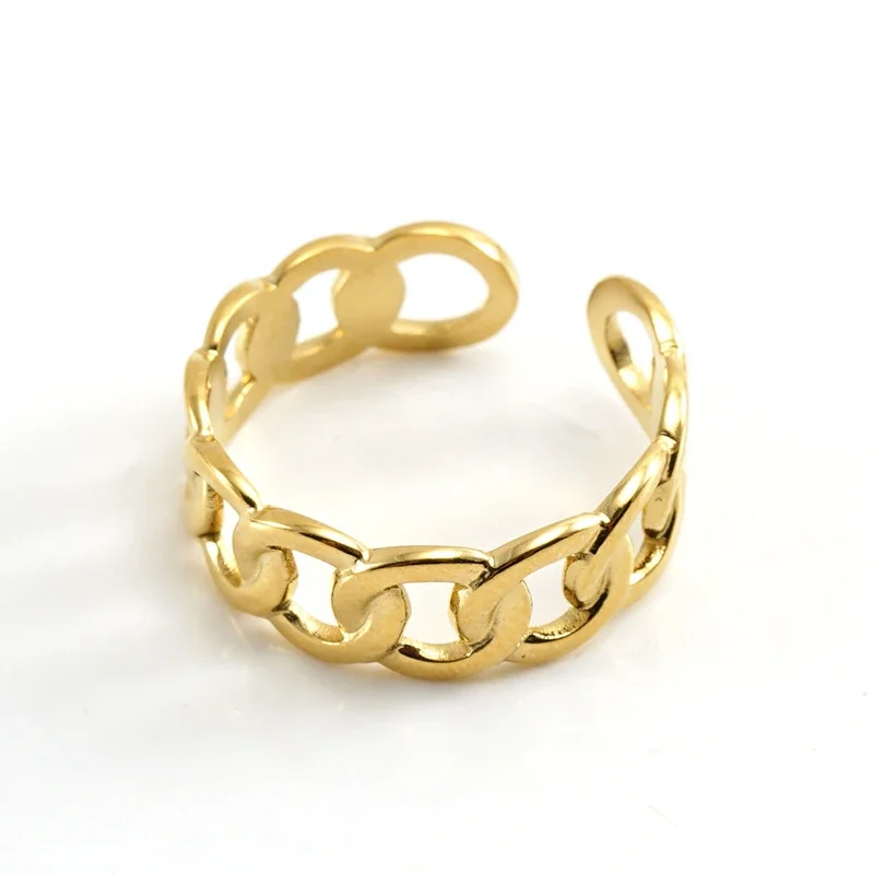 Artful 18K Gold-Plated Stainless Steel Open Textured Ring - Gold G