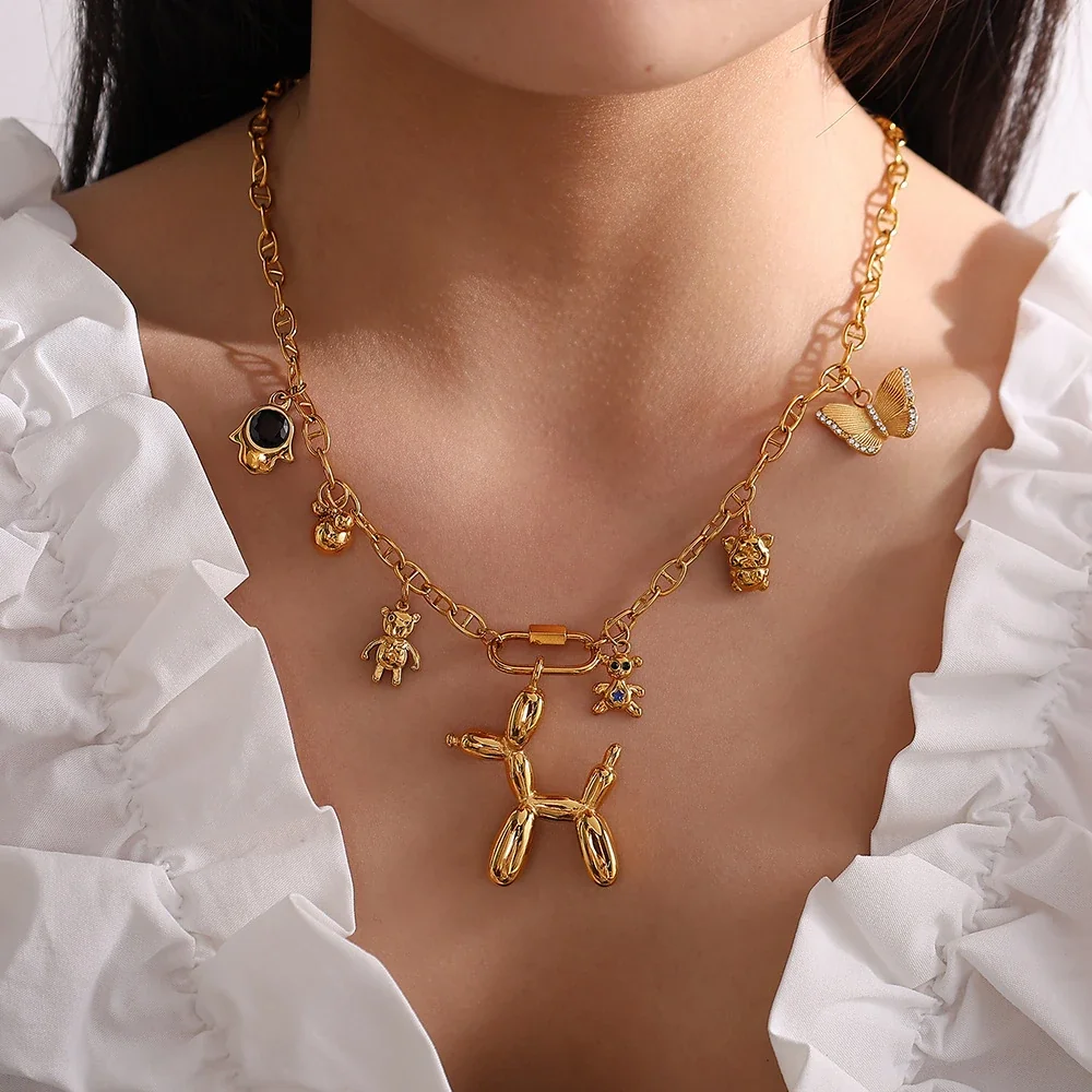 Foto do produto: Pendant Charms with Animal Motifs, 18K Gold-Plated Steel
