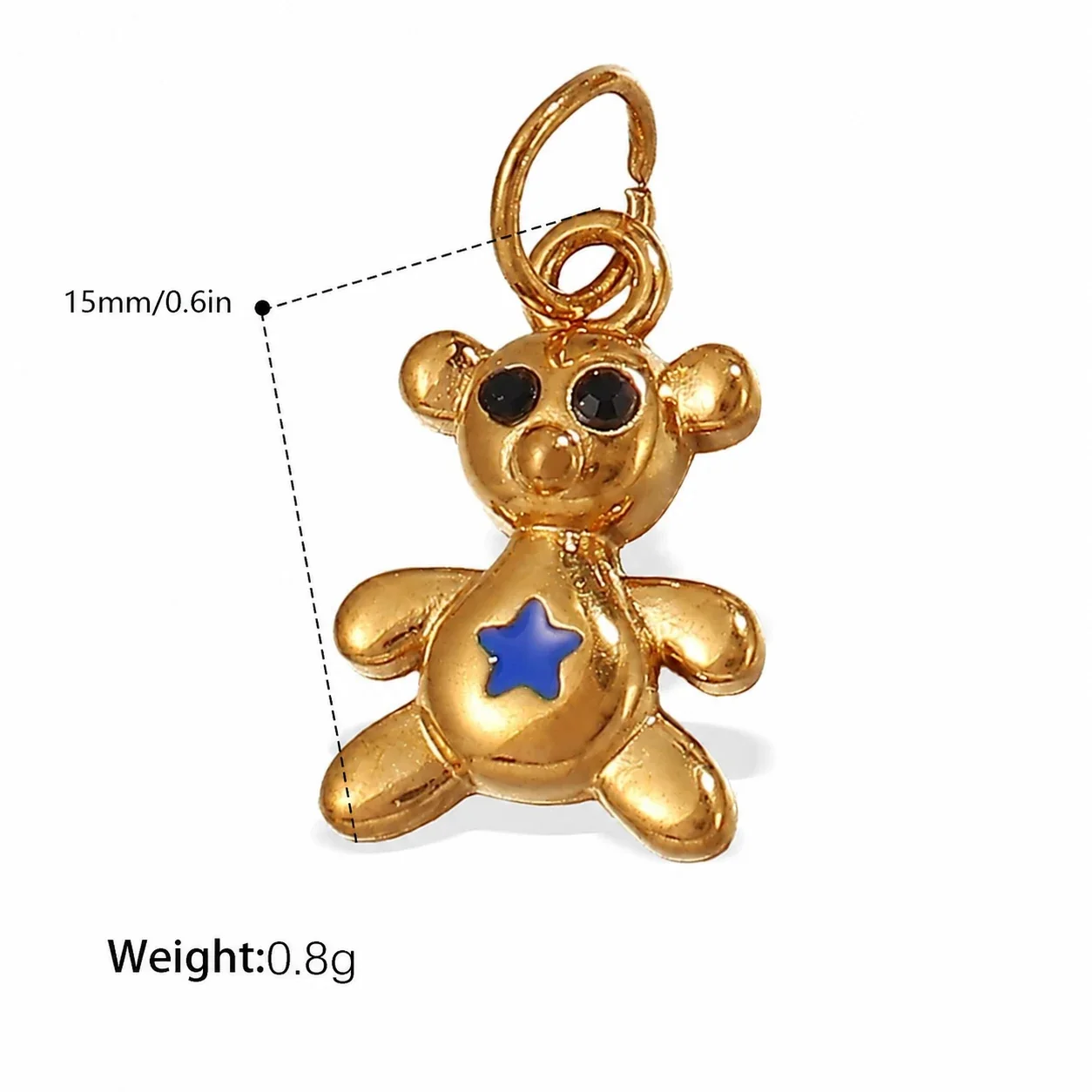 Foto do produto: Pendant Charms with Animal Motifs, 18K Gold-Plated Steel