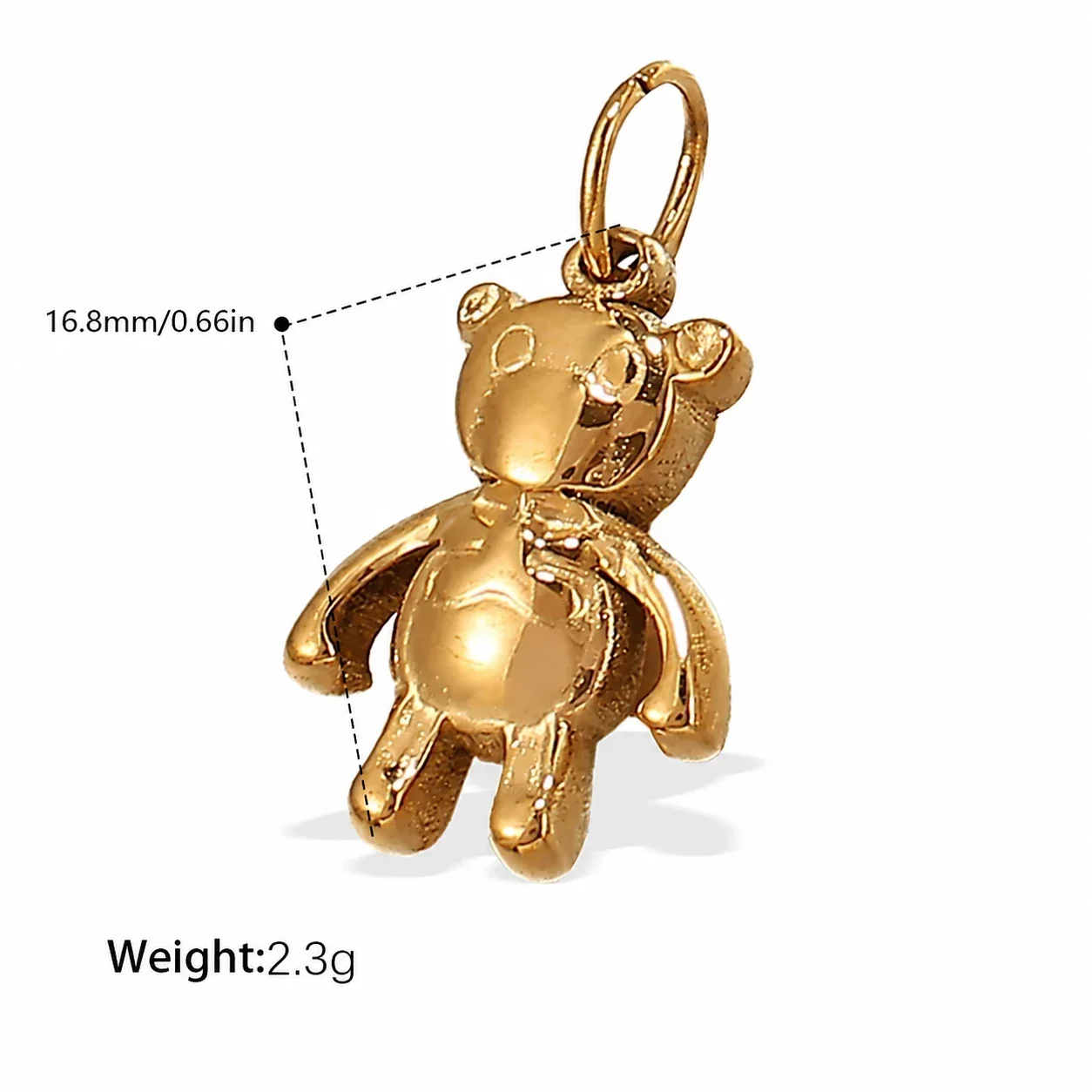 Foto do produto: Pendant Charms with Animal Motifs, 18K Gold-Plated Steel
