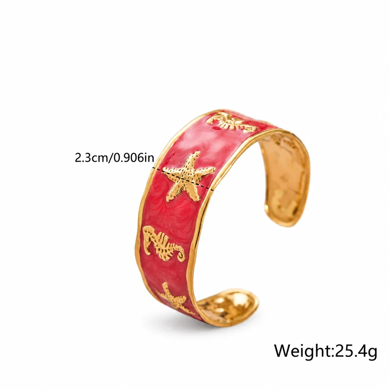 Photo produit : Parure de bijoux, cœur rouge et cerise, acier inoxydable plaqué or 18K
