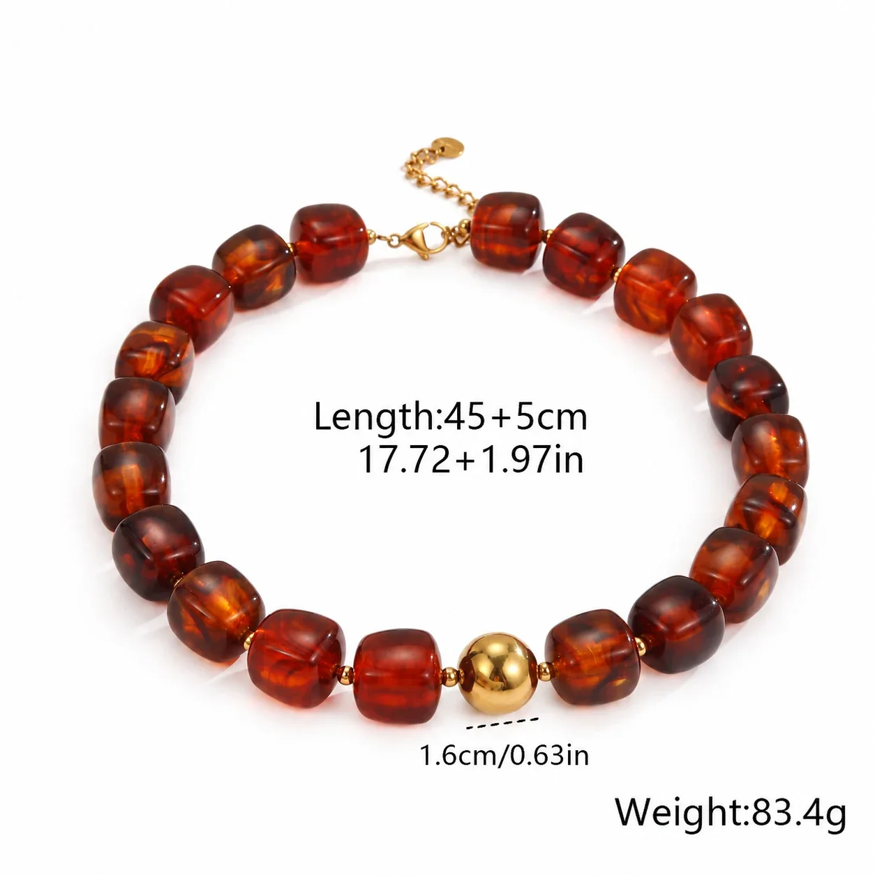 Photo produit : Parure de bijoux, cœur rouge et cerise, acier inoxydable plaqué or 18K
