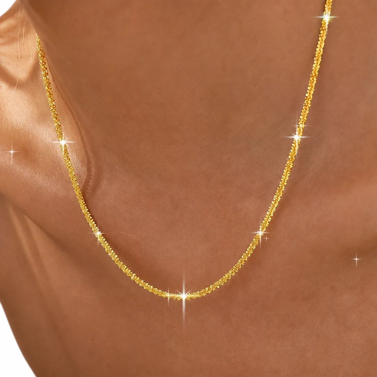 Foto prodotto: Catenina in Acciaio Inox a Maglia Popcorn Brillante - 316 - PVD