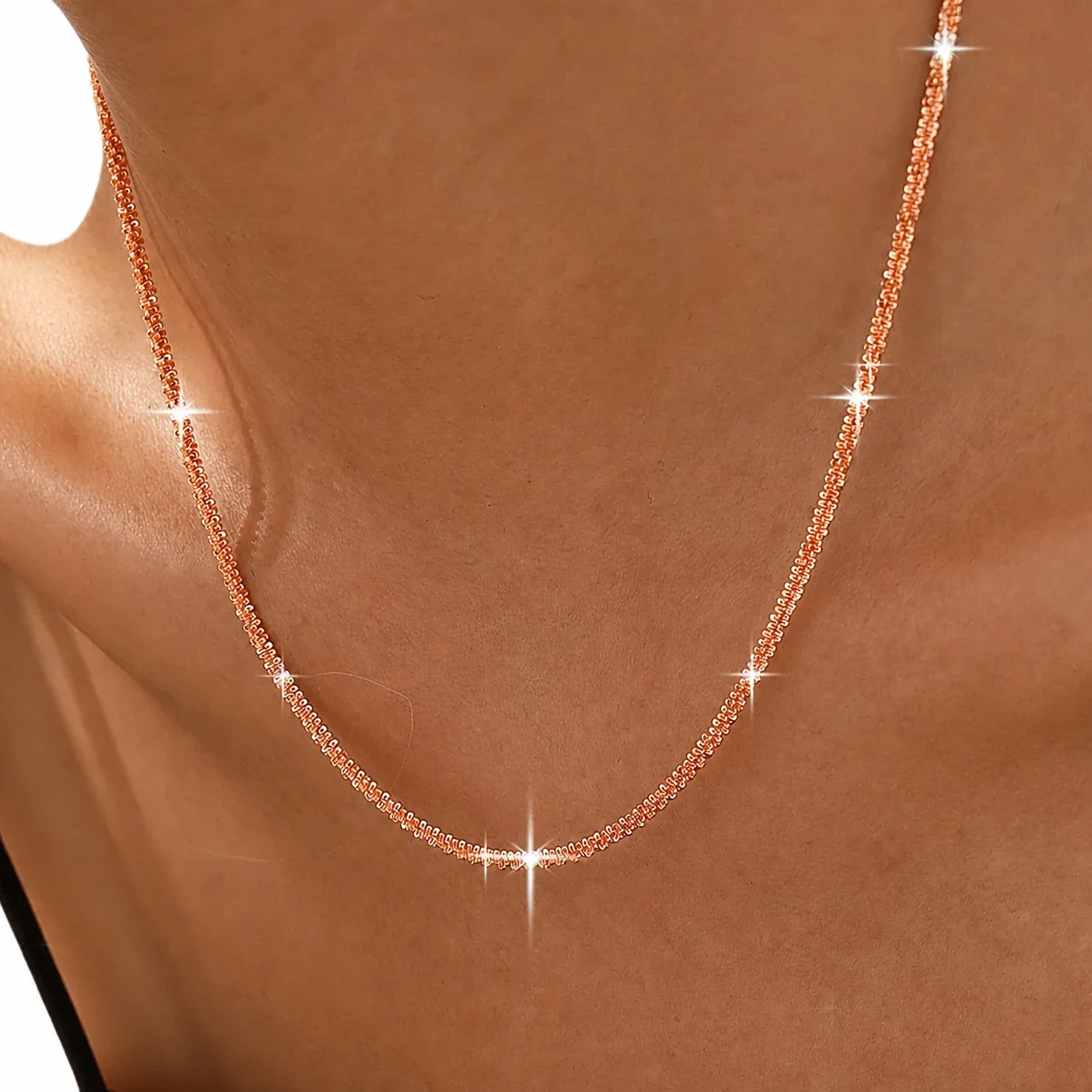 Foto prodotto: Catenina in Acciaio Inox a Maglia Popcorn Brillante - 316 - PVD