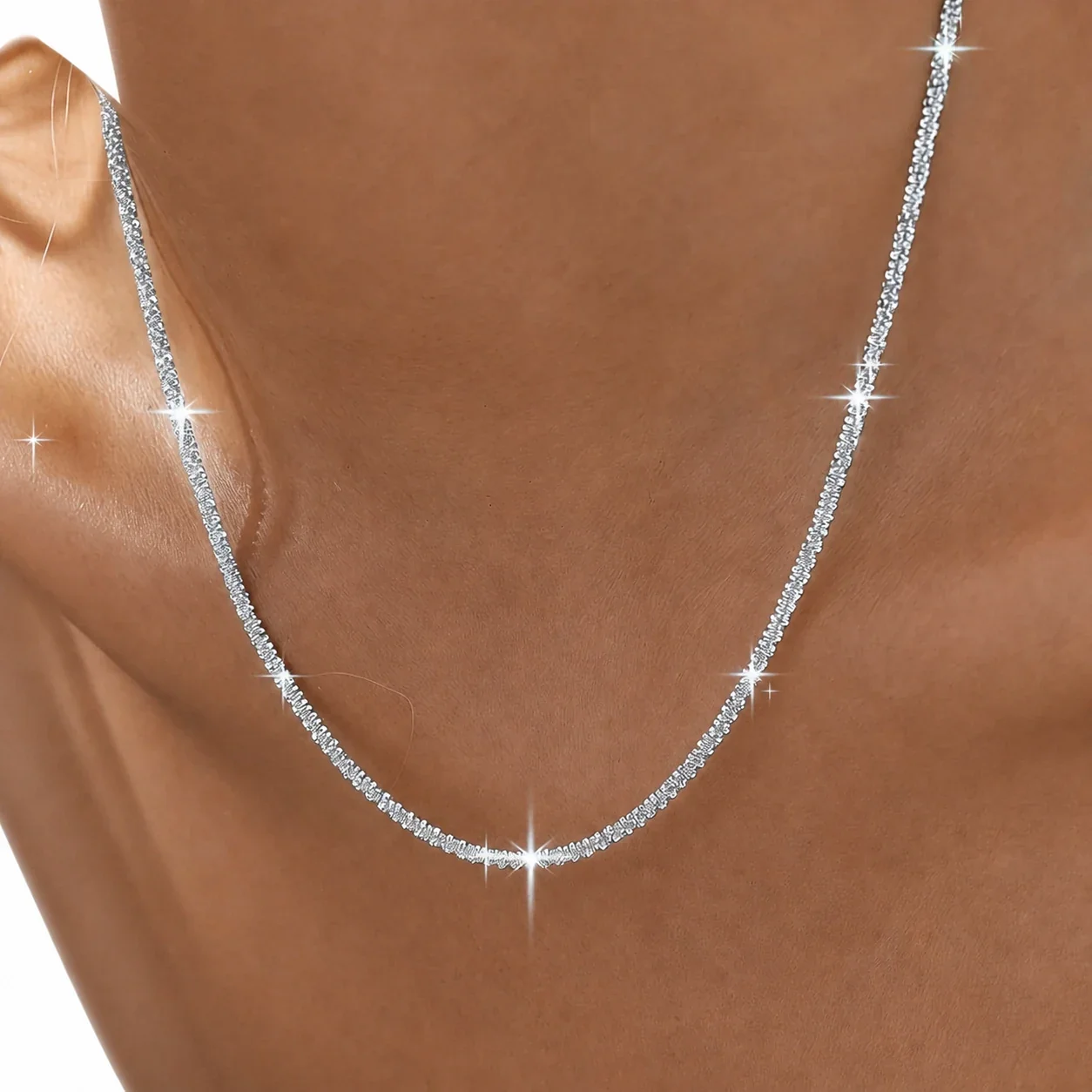 Foto prodotto: Catenina in Acciaio Inox a Maglia Popcorn Brillante - 316 - PVD
