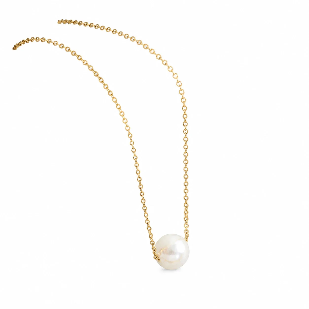 Delicate 316 Stainless Steel Faux Pearl Necklace