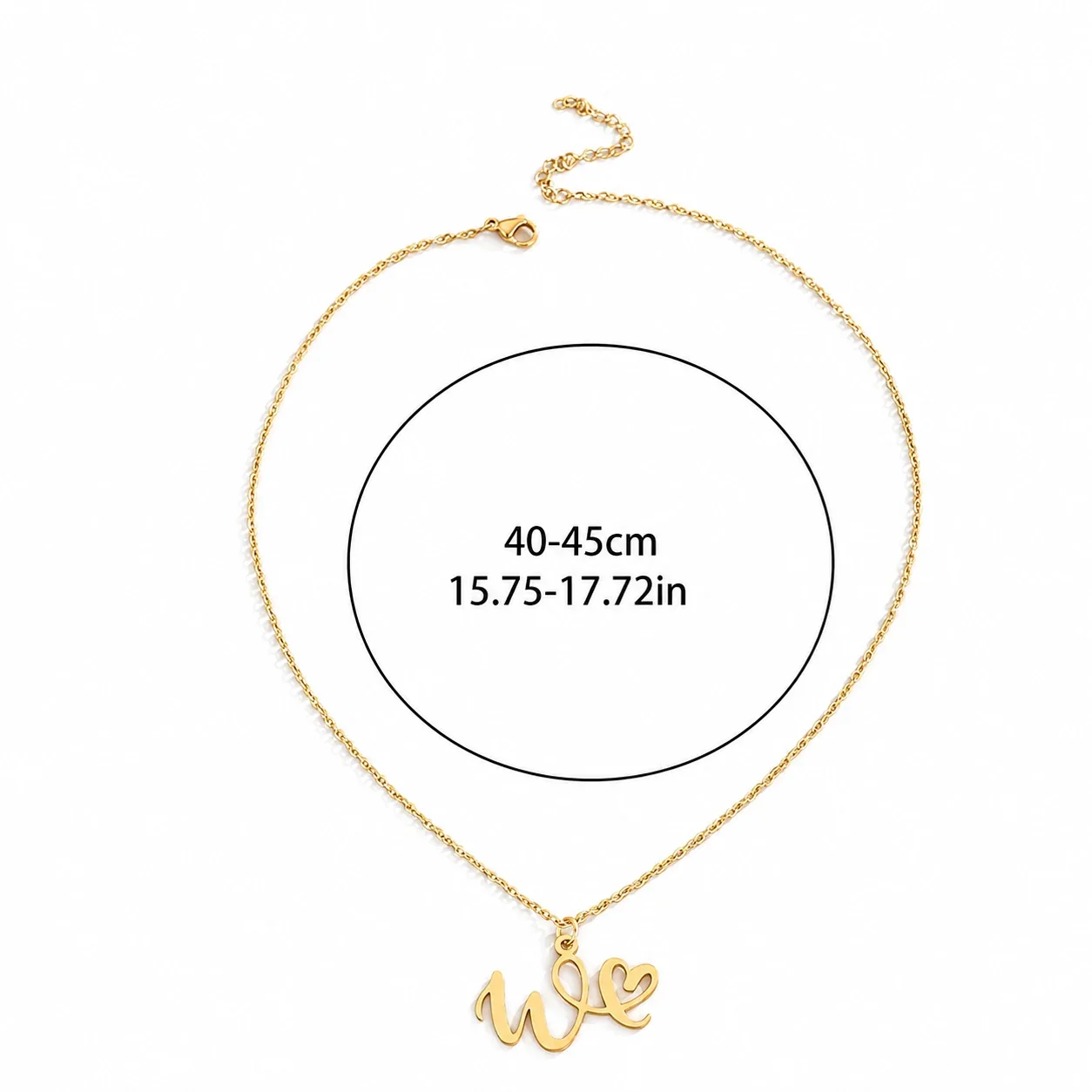 Personal 316 Stainless Steel Script Initial Necklace