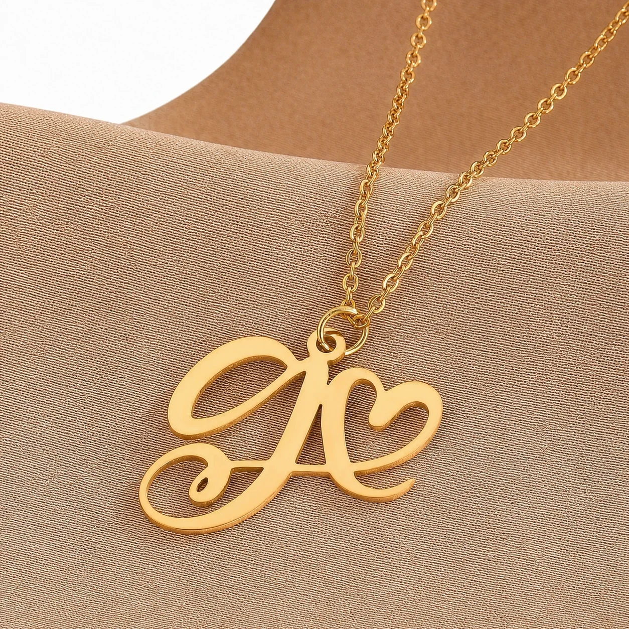 Personal 316 Stainless Steel Script Initial Necklace - G