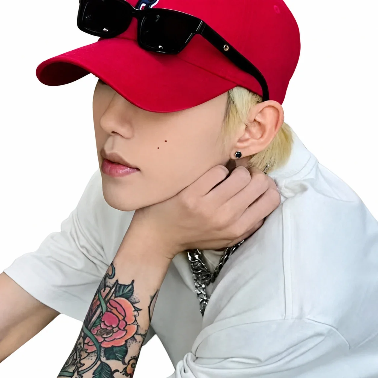 Edgy Stainless Steel Crown-Set Crystal Stud Earrings