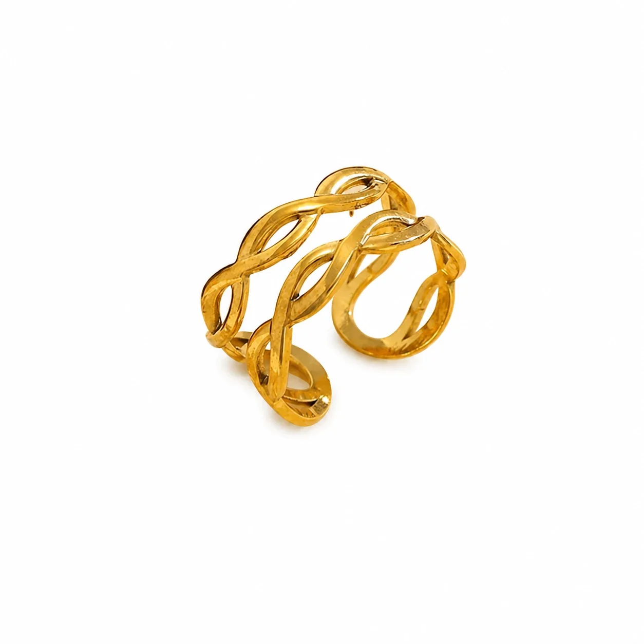 Sculptural 316 Stainless Steel Openwork Ring