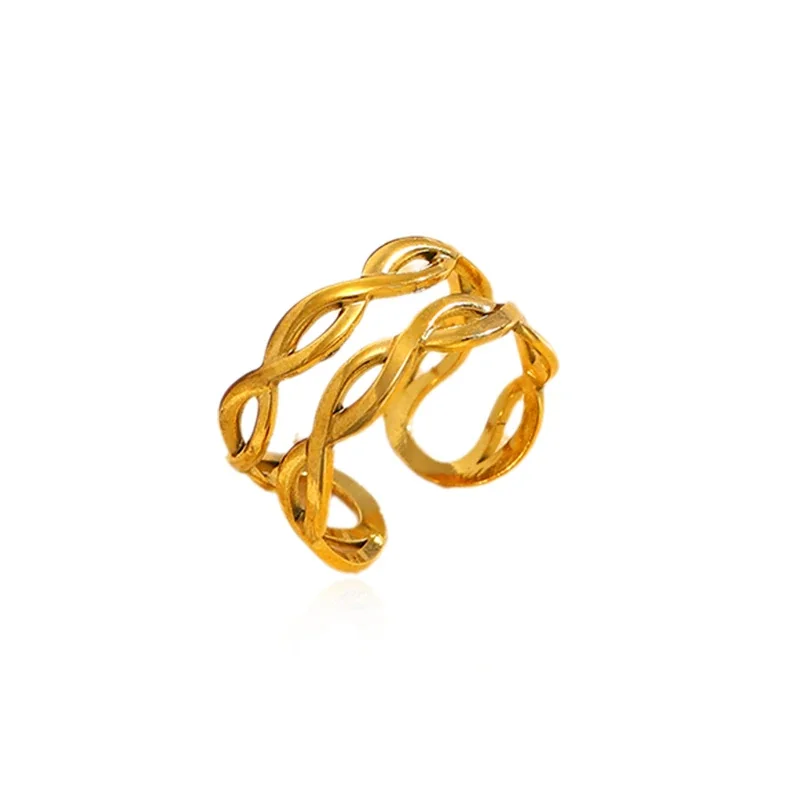 Sculptural 316 Stainless Steel Openwork Ring