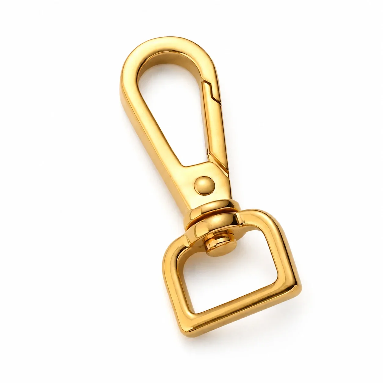 Polished Stainless Steel Swivel Snap Hook Accessory - Gold