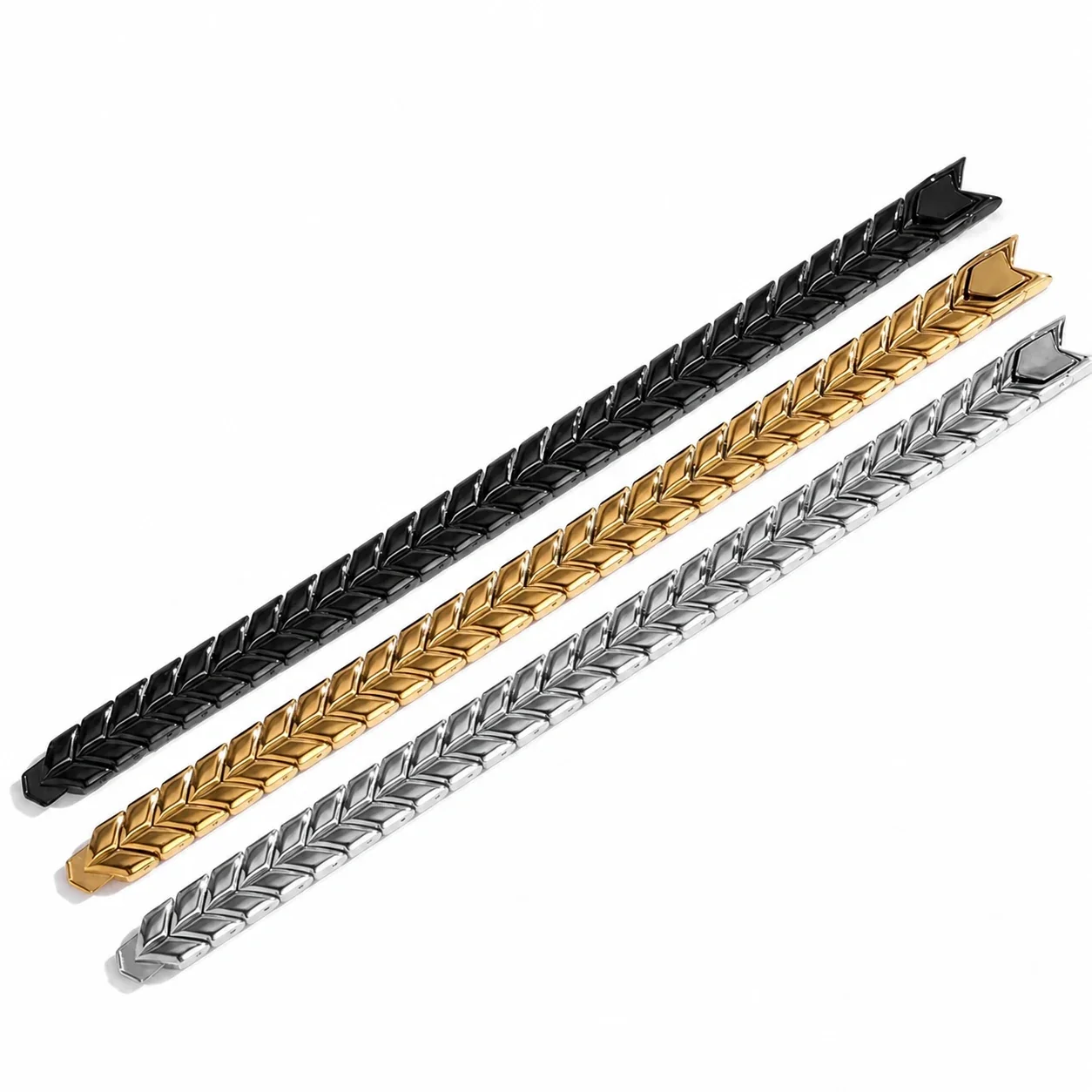 Bold 316 Stainless Steel Wheat Link Chain Bracelet