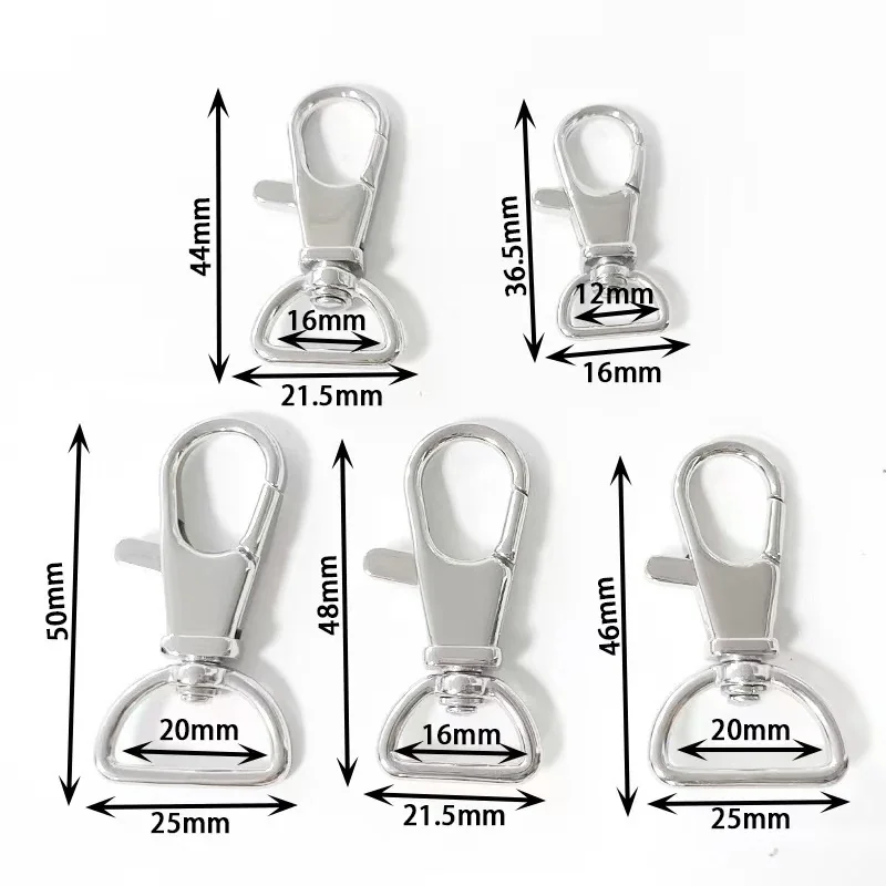 Polished Stainless Steel Swivel Snap Hook Accessory Clip