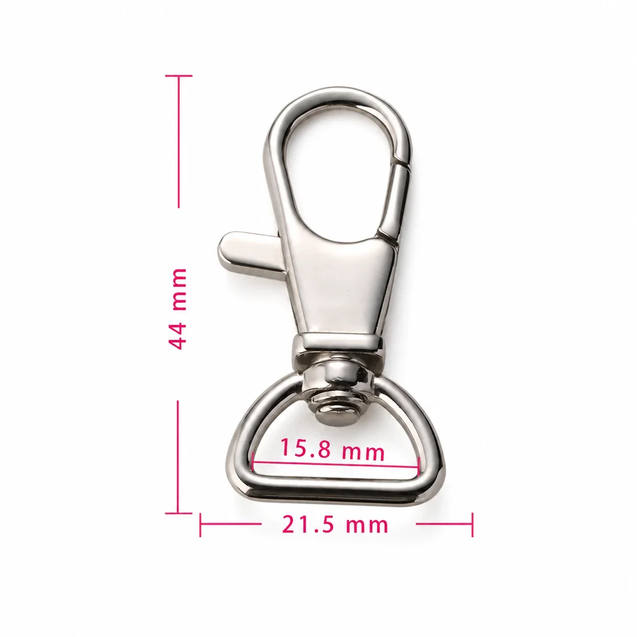 Polished Stainless Steel Swivel Snap Hook Accessory Clip - Silver x x mm