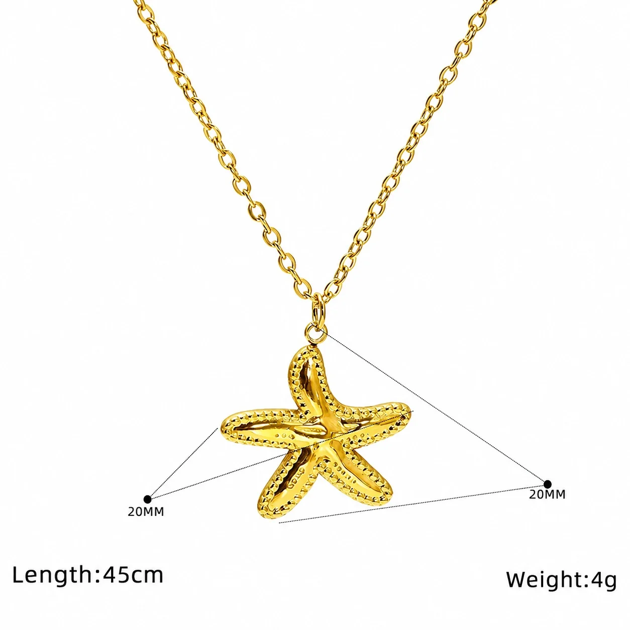 Coastal 18K Gold-Plated Stainless Steel Shell Cable Necklace - Gold Shell