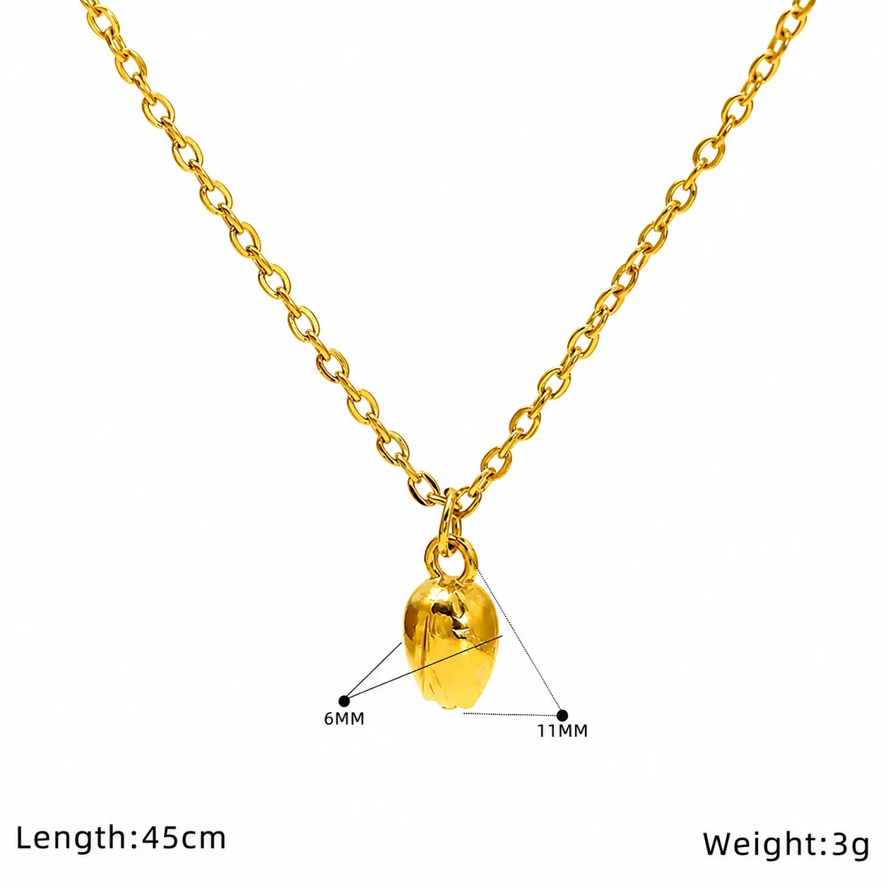 Coastal 18K Gold-Plated Stainless Steel Shell Cable Necklace - Gold Starfish Drop