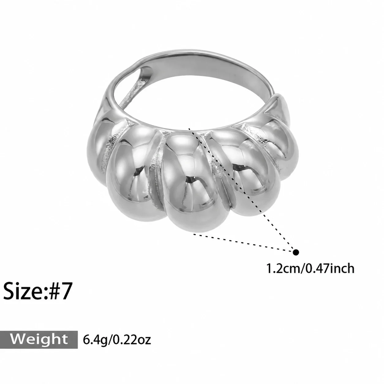 Produktfoto: Statement-Ringe mit durchbrochener Ranke und Käfig, Edelstahl 316