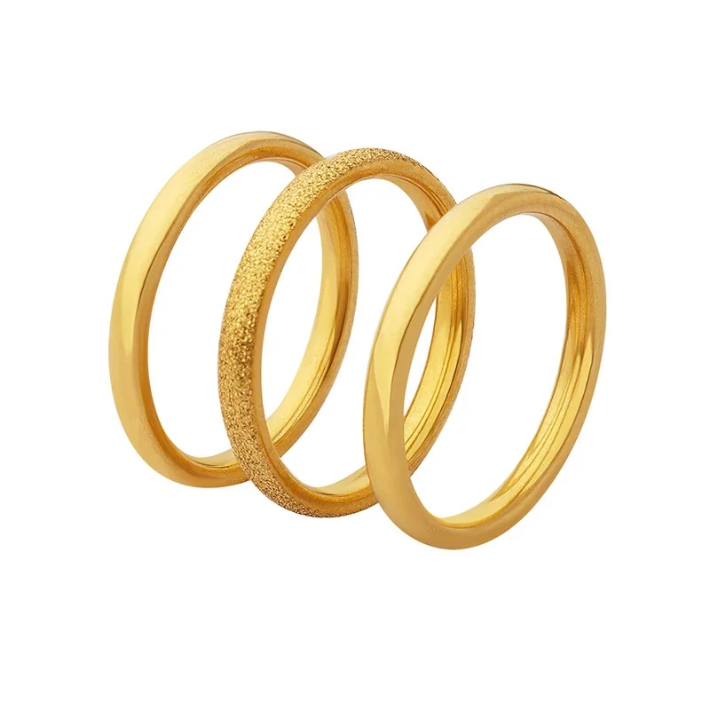 Refined 316 Stainless Steel Textured Band Ring