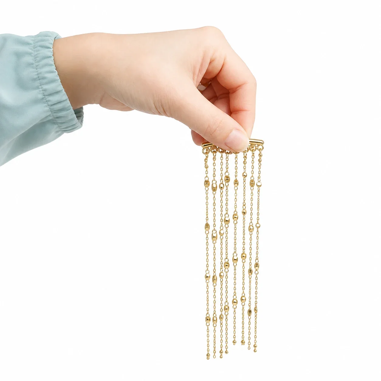 Polished Stainless Steel Gold PVD Rope Chain Bracelet