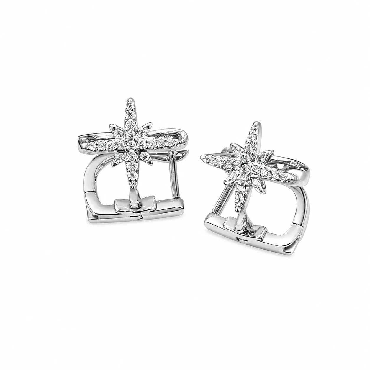 Radiant 316 Stainless Steel Starburst CZ Ear Cuff