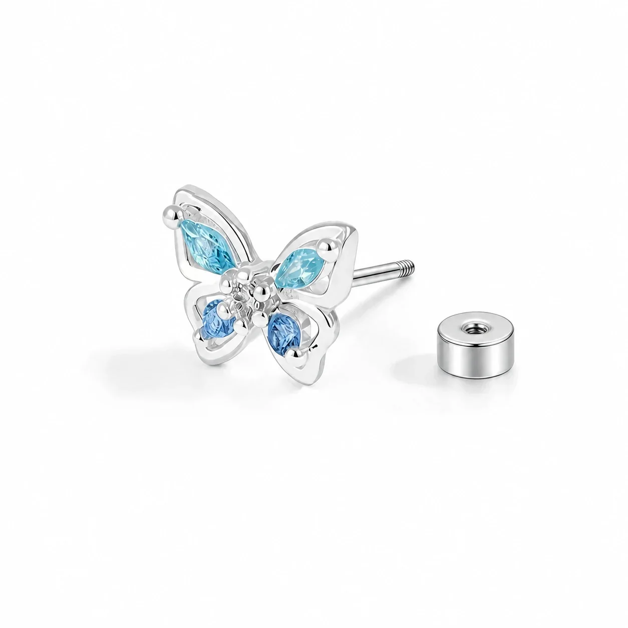 Radiant 316 Stainless Steel Starburst CZ Ear Cuff