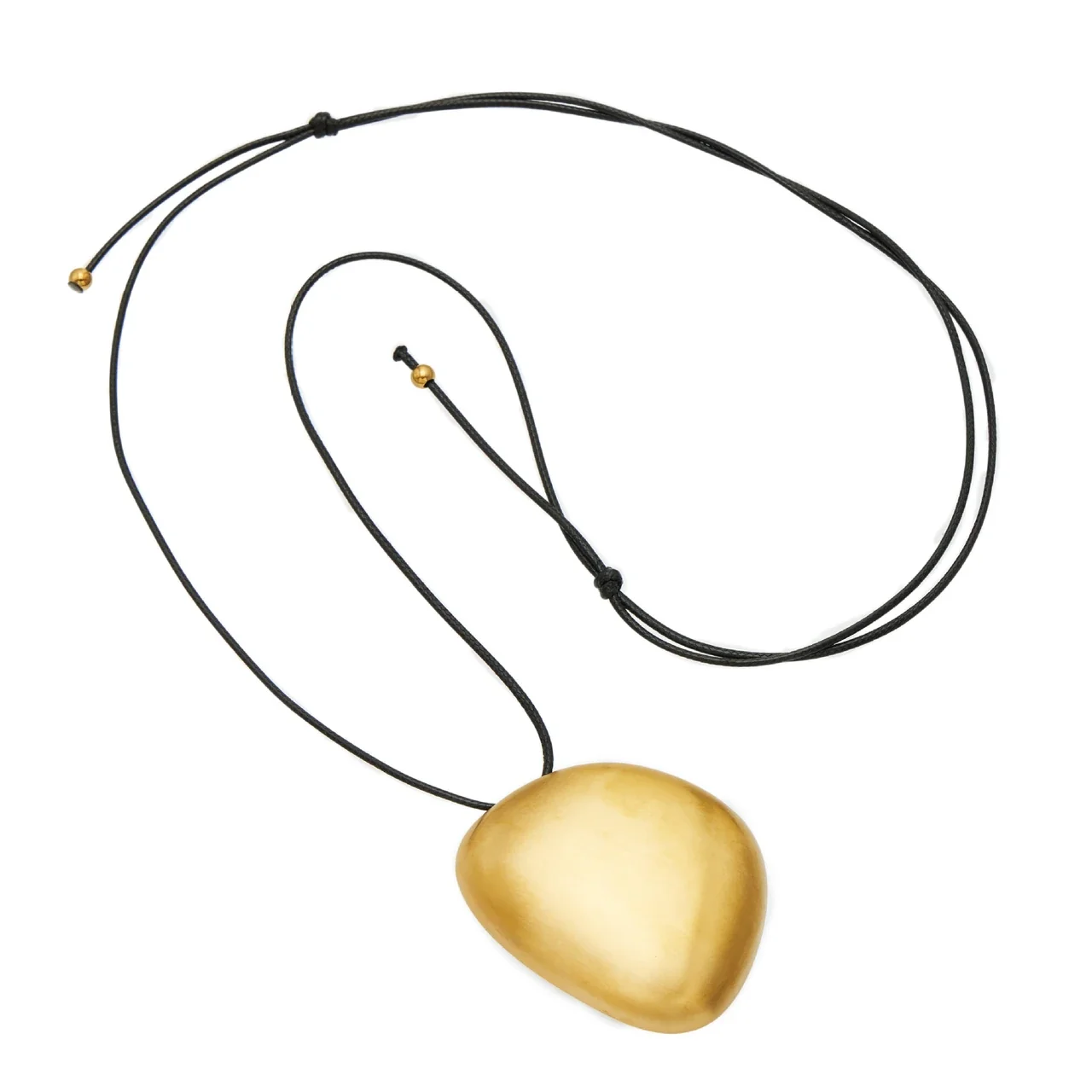 Pebble 316 Stainless Steel Matte Pendant Cord PVD Necklace