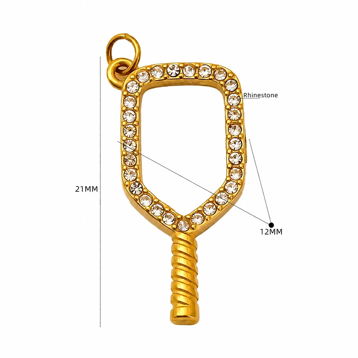 Playful Gold-Plated Stainless Steel Crystal Crab Pendant - Gold Tropical Fish Crystal Charm