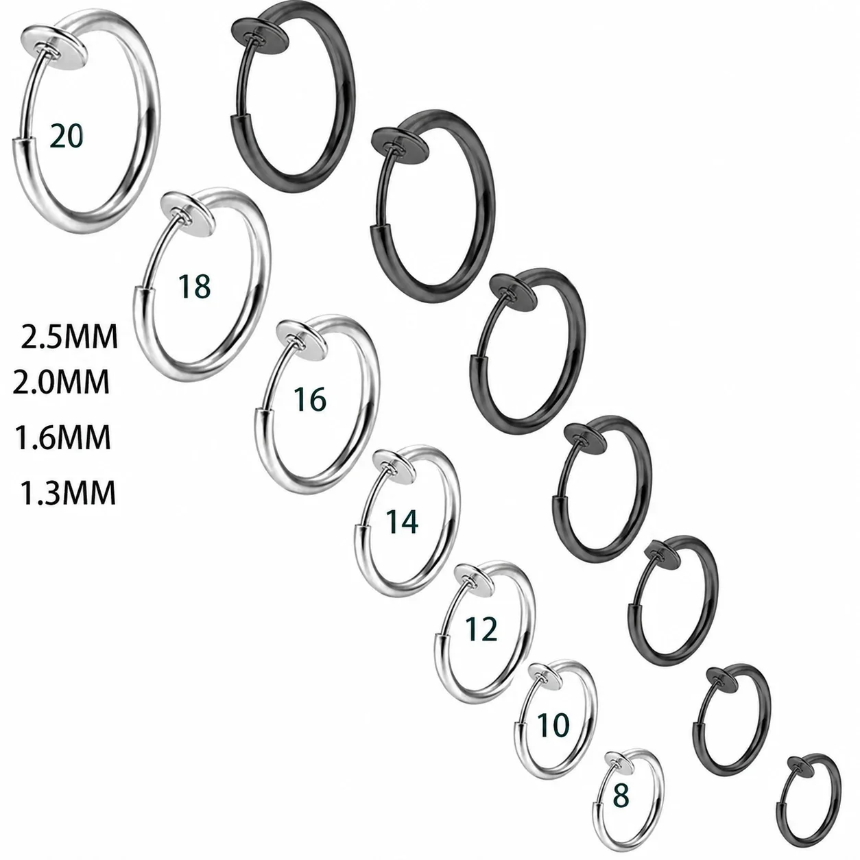 Minimal 316 Stainless Steel C-Shaped Ear Cuff