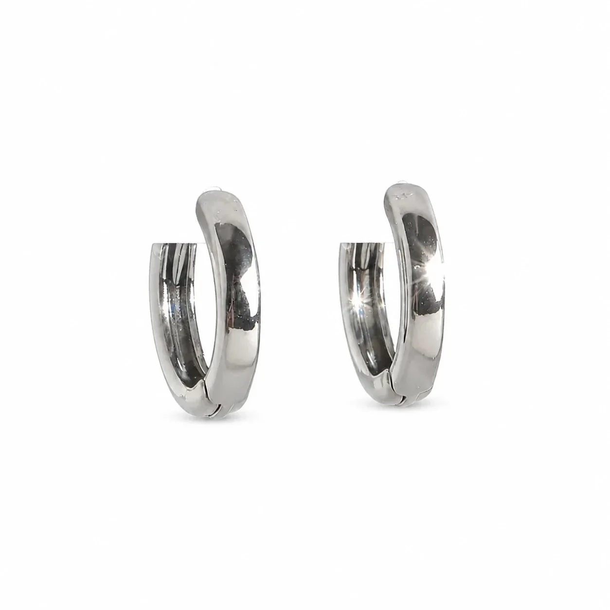 Produktfoto: Ohrhänger Edelstahl Rounded Dome Huggie Creolen 316 Edelstahl PVD