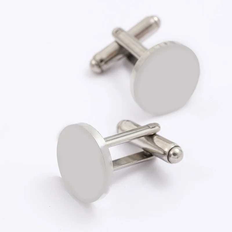 Cuff Link, 15mm Round Blank Stainless Steel (Single)