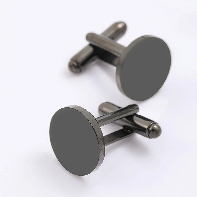 Cuff Link, 15mm Round Blank Stainless Steel (Single)
