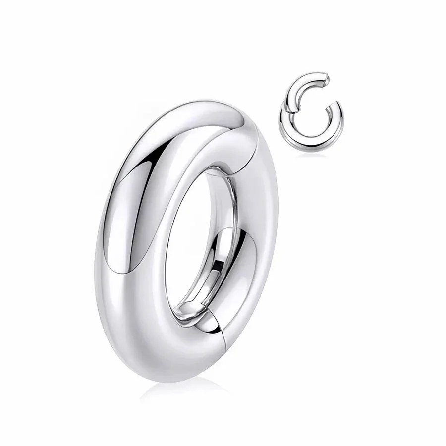 Polished 316 Stainless Steel Hinged Hoop Body Ring