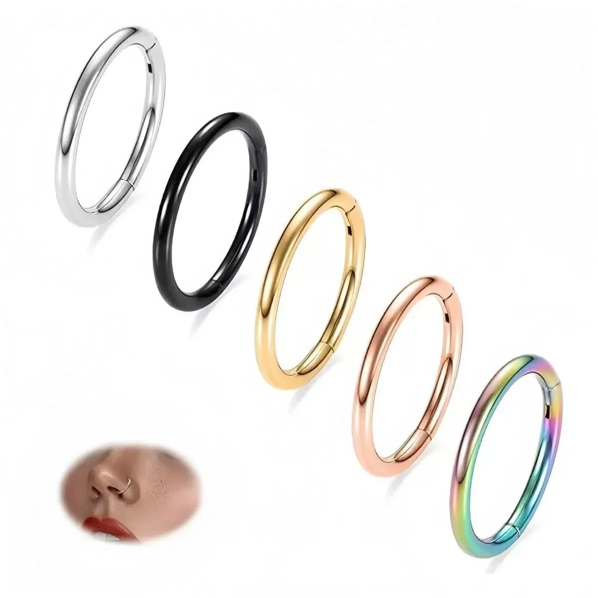 Sleek 316 Stainless Steel Seamless Hoop Earrings